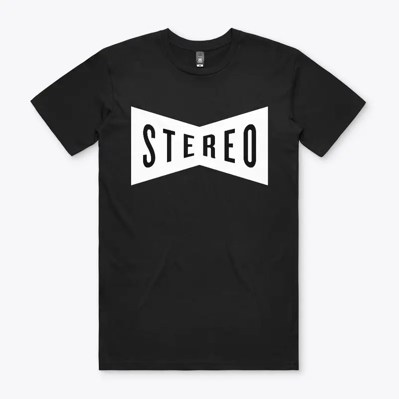 Retro Stereo T Shirt White Logo